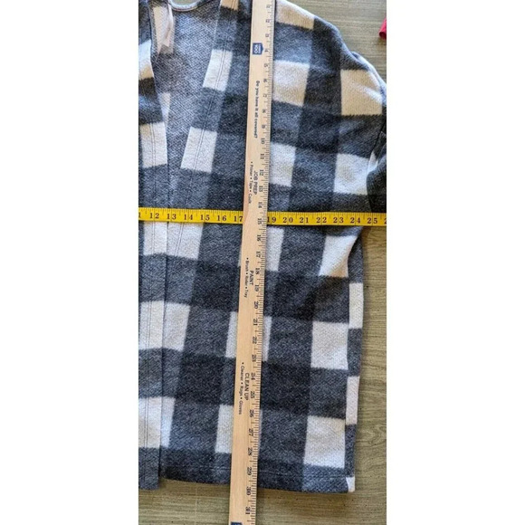 Primi Women's Buffalo Plaid Open Front Cardigan Long Sleeve Cozy Soft Size XXXL - Picture 5 of 5